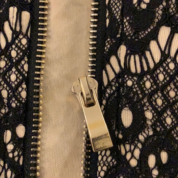 Black mesh and lace dressy jacket - Picture 7 of 8